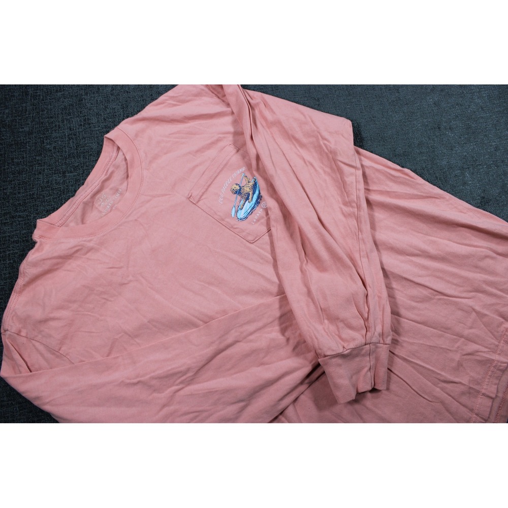 Lauren James Dog Paddle Champ Long Sleeve Pocket T-Shirt Pink XL